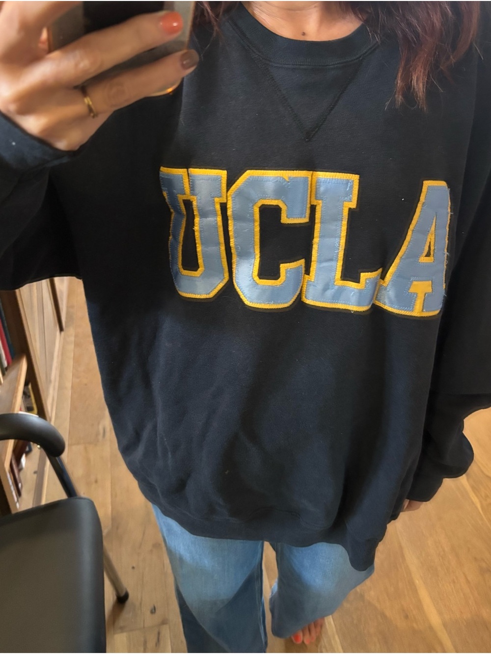 UCLA navy  Crewneck Sweatshirt with Blue & Gold Appliqué